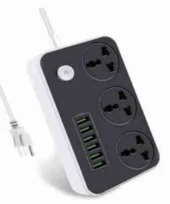 Mercury Multiport Universal Power Strip 5V 4A – 3 USB Ports + 1 Universal Socket with Fannel Bag, 1.2m Cable (MULTIPORT-USB-STRIP)