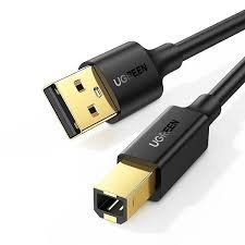 Ugreen USB 2.0 AM to BM Print Cable 1.5m (Black) – UG-10350