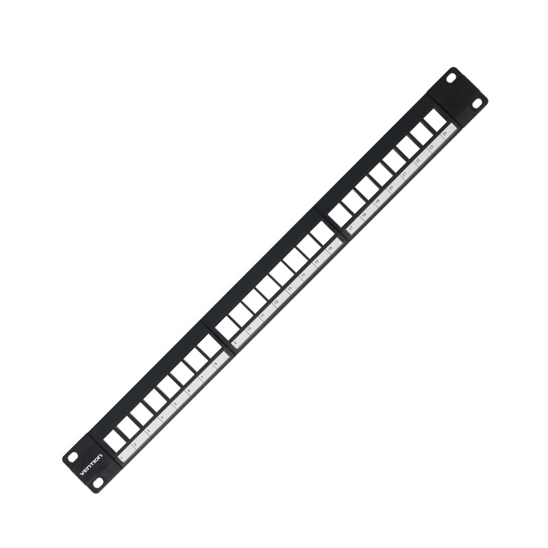 VENTION Cat.6 UTP 24 Ports Keystone Patch Panel Black