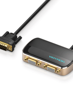 Vention 1 In 2 Out VGA Splitter Black Aluminium Alloy Type