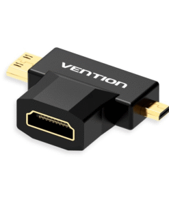 Vention 2 in 1 Mini HDMI and Micro HDMI Male to HDMI Female Adapter Black