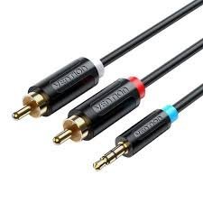 Vention 3.5mm Male to 2-Male RCA Adapter Cable 2M Black
