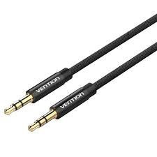Vention Fabric Braided 3.5mm Male to Male Audio Cable Black Metal Type